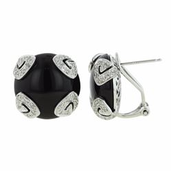 14KT White Gold Gemstone Earrings -# 5887