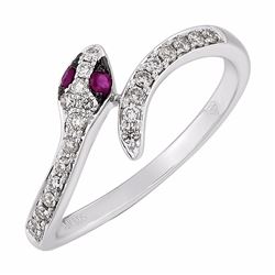 14KT White Gold Gemstone Ring -# 6339-1