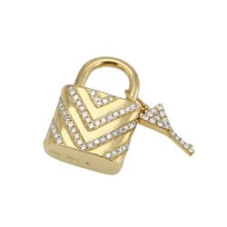 14KT Yellow Gold Diamond Pendant -# 7821