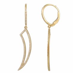 14KT Yellow Gold Diamond Earrings -# 7882-1
