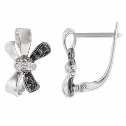 14KT White Gold Diamond Earrings -# 6011