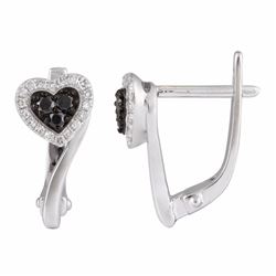 14KT White Gold Diamond Earrings -# 6108-1