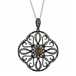 14KT White Gold Diamond Pendant With Chain -# 6243-1