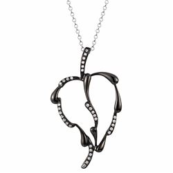 14KT White Gold Diamond Pendant With Chain -# 6151