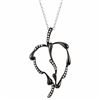 Image 1 : 14KT White Gold Diamond Pendant With Chain -# 6151