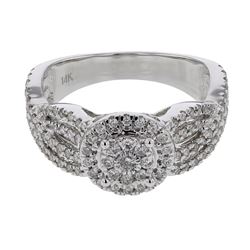 14KT White Gold Ladies Diamond Ring -# 9127