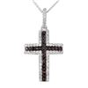 Image 1 : 14KT White Gold Diamond Cross Necklace  -# 2122