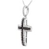 Image 2 : 14KT White Gold Diamond Cross Necklace  -# 2122