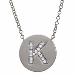 14KT White Gold Diamond Necklace -# 7863-1