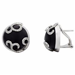 14KT White Gold Gemstone Earrings -# 6326-1