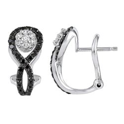 14KT White Gold Diamond Earrings -# 5940