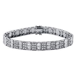 18KT White Gold Diamond Bracelet -# 6462-1