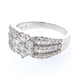 18KT White Gold Ladies Diamond Ring -# 10116