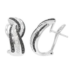 14KT White Gold Diamond Earrings -# 5848