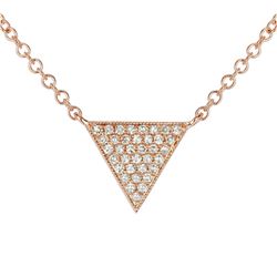 14KT Rose Gold Diamond Necklace -# 7710