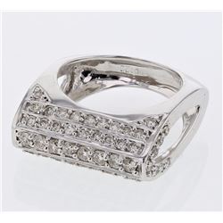 18KT White Gold Ladies Diamond Ring -# 9832