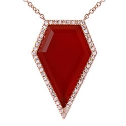 14KT Rose Gold Gemstone Necklace -# 7713-1