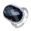 Image 1 : 18KT White Gold Tourmaline & Diamond Ring -# 952