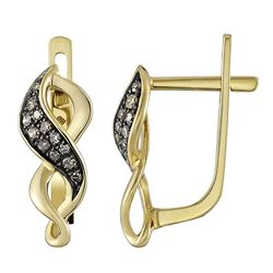 14KT Yellow Gold Diamond Earrings -# 6267