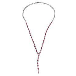 14KT White Gold Ruby Necklace -# 6457-1