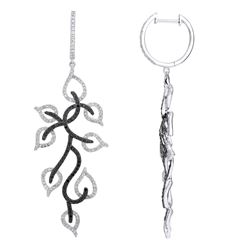 14KT White Gold Diamond Earrings -# 5966