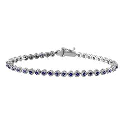 14KT White Gold Sapphire Bracelet -# 2133