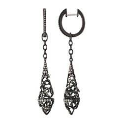 14KT White Gold Diamond Earrings -# 6170