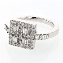 18KT White Gold Ladies Diamond Ring -# 10024