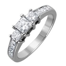 14KT White Gold Diamond Engagement Ring -# 1559