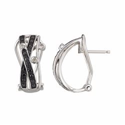 14KT White Gold Diamond Earrings -# 6140-1