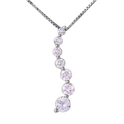 14KT White Gold Diamond Necklace -# 1759