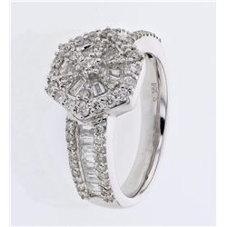 18KT White Gold Ladies Diamond Fashion Ring -# 10144