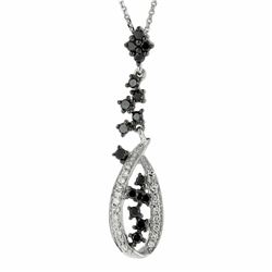 14KT White Gold Diamond Pendant With Chain -# 5919-1