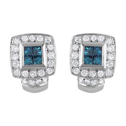 Diamond White Gold Earrings -# 1478