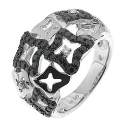 14KT White Gold Women's Diamond Ring -# 5865-1