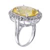 Image 2 : 14KT White Gold Citrine and Diamond Ring -# 33