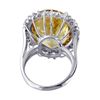Image 4 : 14KT White Gold Citrine and Diamond Ring -# 33