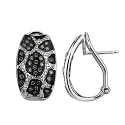 14KT White Gold Diamond Earrings -# 5968