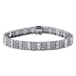 18KT White Gold Diamond Bracelet -# 6462