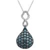 Image 1 : 14KT White Gold Diamond Pendant With Chain -# 6146