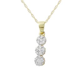 14KT Yellow Gold Ladies Slider with Chain  -# 6727