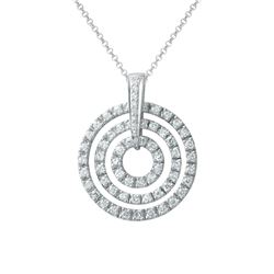 18KT White Gold Ladies Slider with Chain  -# 6779