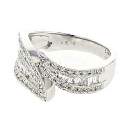 18KT White Gold Ladies Diamond Fashion Ring -# 9880