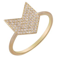 14KT Yellow Gold Women's Diamond Ring -# 8049-1