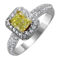 14KT Two Tone Gold Diamond Engagement Ring -# 1587