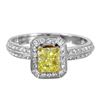 Image 3 : 14KT Two Tone Gold Diamond Engagement Ring -# 1587