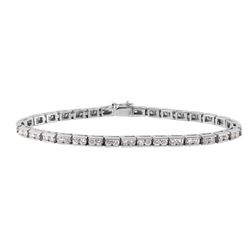 14KT White Gold Diamond Tennis Bracelet -# 1181