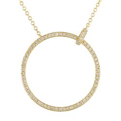 14KT Yellow Gold Diamond Necklace -# 7636-1