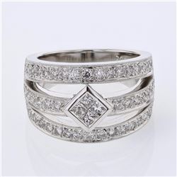 18KT White Gold Ladies Diamond Fashion Ring -# 10287