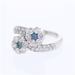 18KT White Gold Ladies Diamond Cluster Ring  -# 10036